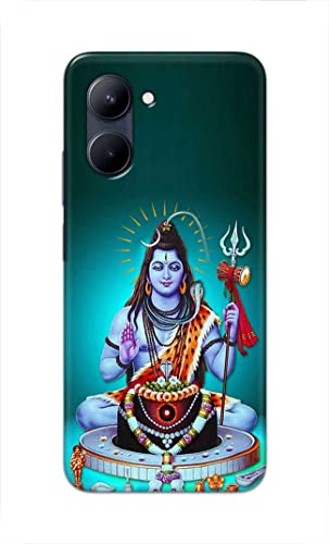 Image of PRINTFIDAA Printed Hard Back Cover Case for Realme C33 Back Cover (Lord Shiva) -1803