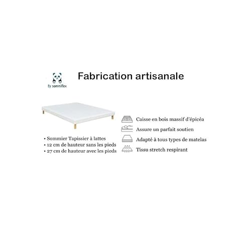 Sommier tapissier gris 140x190 silencieux - Sommiflex
