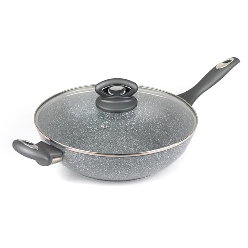 Salter BW02772G Non-Stick Wok With Lid - 28cm Deep...