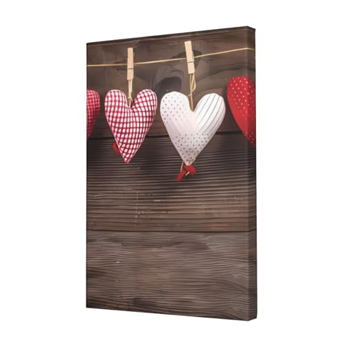 Toile Saint-Valentin de cœurs pour raviver un mur vide avec cette affiche déco 30x45cm