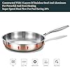 DELARLO Tri-ply Stainless Steel Frying Pan Set 8" 10" 12" With 3 Lid Induction large Skillets Chef's Pan,Pots and Pans Set Kitchen Cookware Set Suitable for All Stove #3