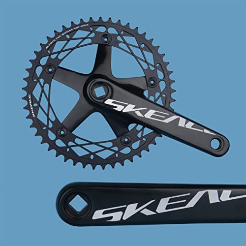 Bolany Skeace 165Mm Bike Crankset Square Tapered 144Bcd Lightweight Aluminium Alloy Single Speed Crankset 48T/49T Chainring Fit For Track Bicycle Fixed Gear Bicycle Cranksets (Black49T) #TOP1