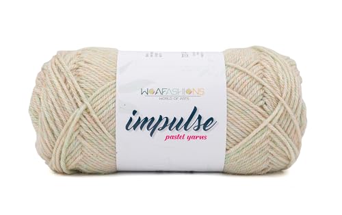 Image of WOAFashions Impulse Hand Knitting & Crochet Yarn, Premium Acrylic, 4 : Medium (Dark Beige Mixture) (100gms / 3.5oz / 200mtr / 218yds)