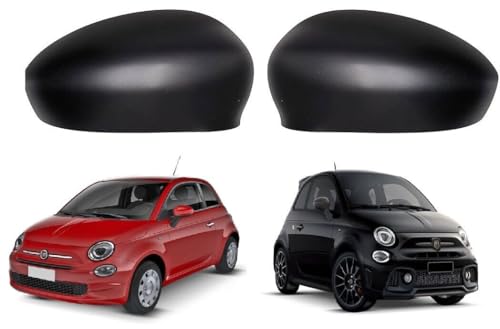 Coppia Calotte Specchio Retrovisore SX DX Per FIAT 500 / 500 ABARTH Dal 2007
