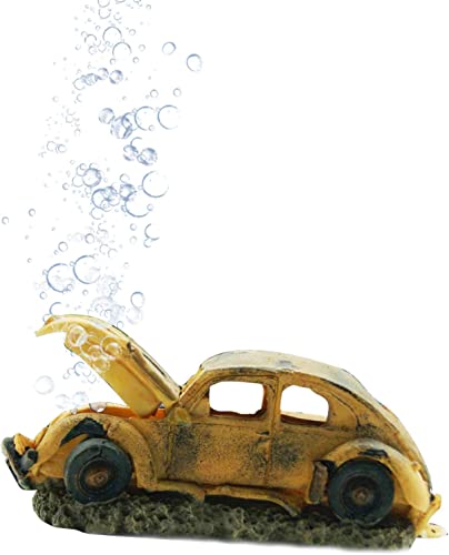 Aquarium Deko Autowrack - Harz Höhle Für Fische & Garnelen 12,5x7,5x8 Cm