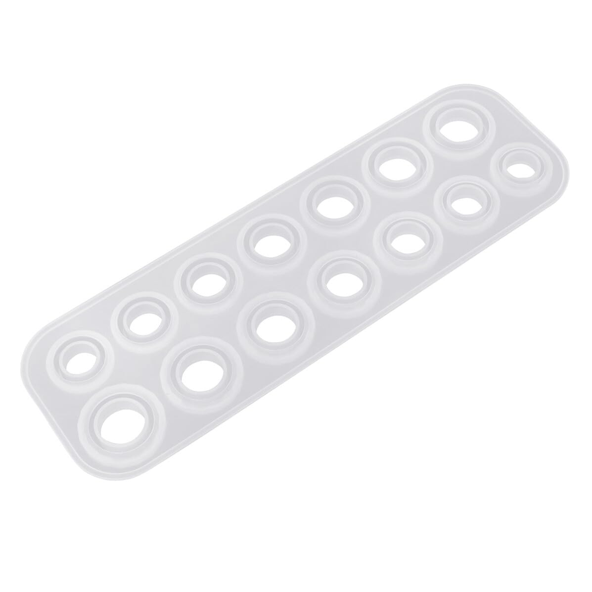 Stampo in Silicone per Anelli Gioiello Fai da Te, Rotondo e Rombo | Progetti Resina Epossidica, Bianco, Riutilizzabile e Antiaderente, Facile da Pulire e Separare