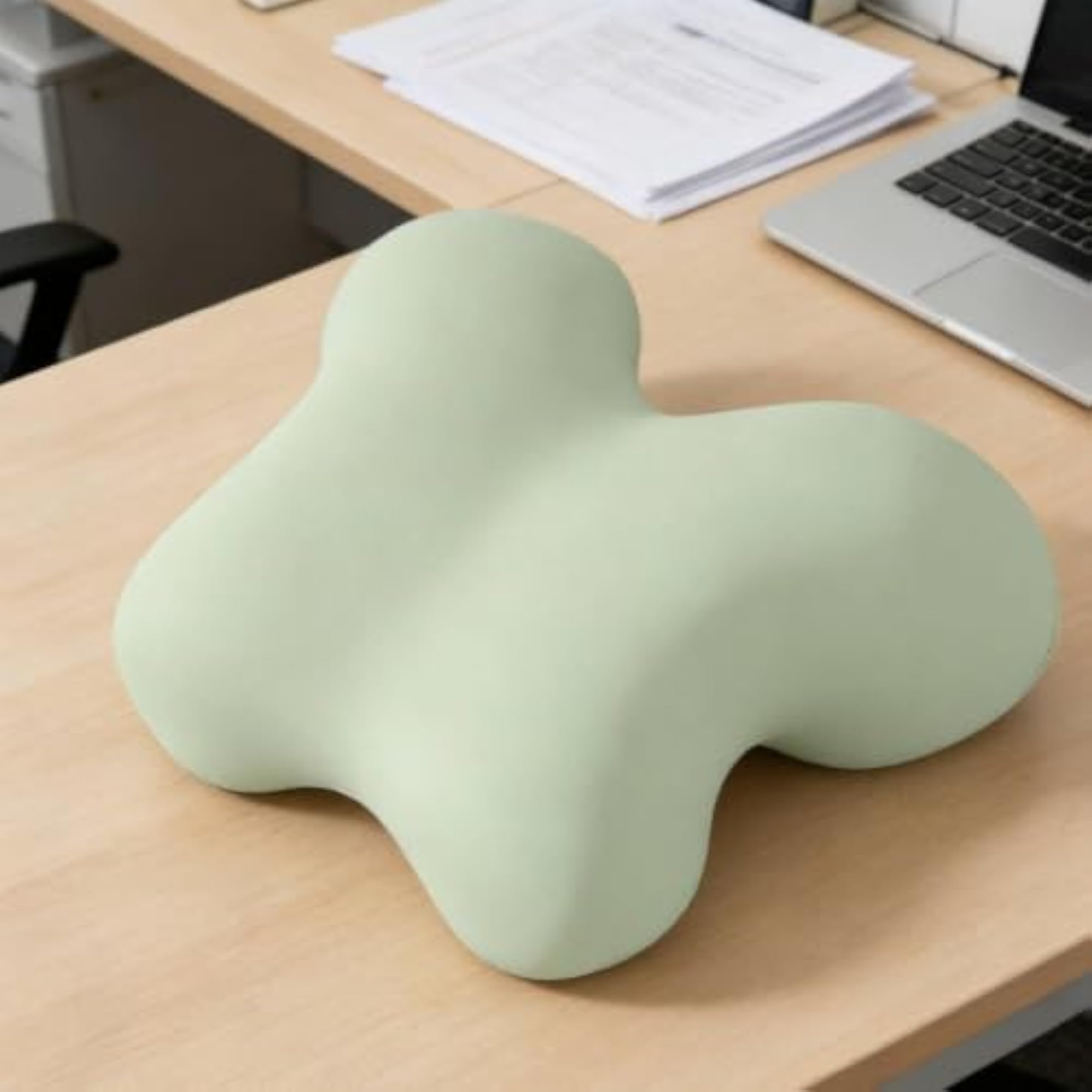 Office Rest Pillow with Arm Hole, Gray Green