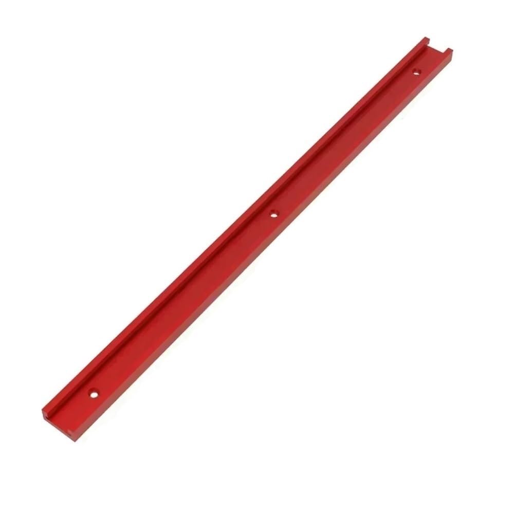 Woodworking Chute Track Aluminum Alloy Red T Shape Miter Track Jig, 400/500mm Length Chute Rail for Woodworking 1pc(400mm)