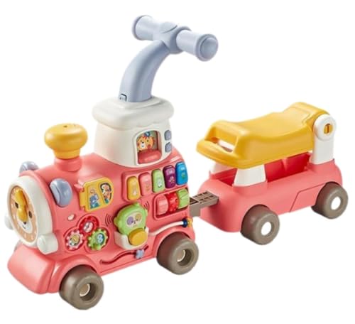 Apaeoflベビーウォーカー 手押し車 幼児ウォーカー 多機能 ベビー歩行器 ベビー転倒止め 歩行補助 歩行練習 歩行学習 トレーニング サポート ども 幼児 おもちゃ 知育玩具 生産お祝い ベビープレゼント (5in1,レッド)