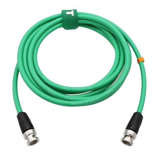 Hangton 12G 4K Raw SDI Coaxial Video Cable BNC to BNC Canare LV-61S 75 ohm for Sony FS7 Komodo Camera Shogun Monitor Flexible Shielded 3M Green
