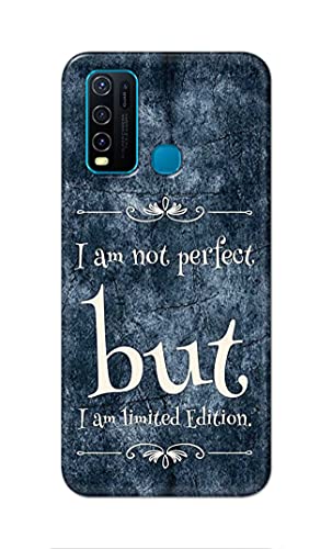 Image of Printed Hard Back Cover Case for Vivo Y30 Back Cover (I Am Not Perfect I Am Limited Edition) -1803
