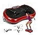SUPER DEAL Pro Vibration Plate Exercise Machine - Whole Body Workout Vibration Fitness Platform Fit Massage Workout Trainer w/Loop Bands + Bluetooth + Remote, 99 Levels (Red)