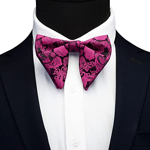 Set de corbata de moño, pañuelo y gemelos para hombre miniatura 2