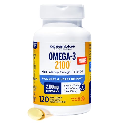Oceanblue Omega 3 2100 Mini Small Softgels | Triple Strength