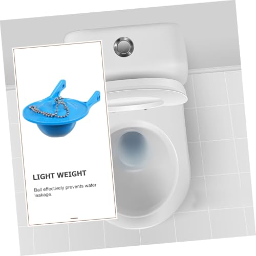 Operitacx Blue Toilet Flapper Replacement with Stop Valve and Plate Leak-resistant PVC Toilet Ballcock Part Easy Install Tank Repair Accessory for Closet Flush Valve