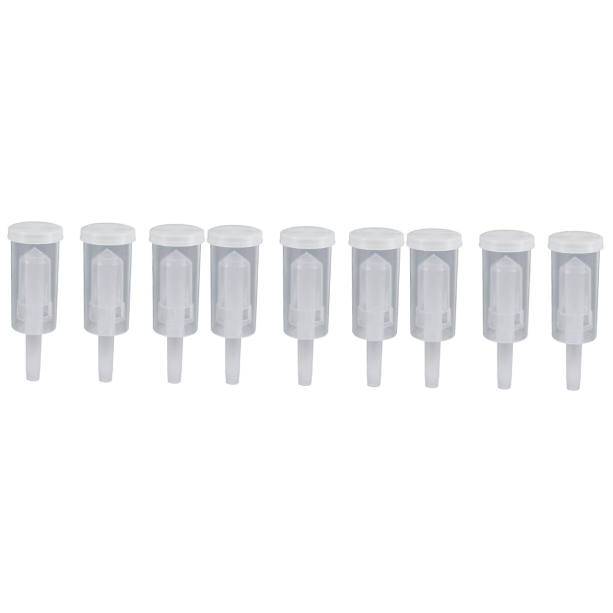 COLLBATH 9pcs Homebrew Fermentor One-way Exhaust Valve Water-sealed Check Valve for Wine Cider Making Fits Standard Stoppers Caps Prevents Back-flush Air