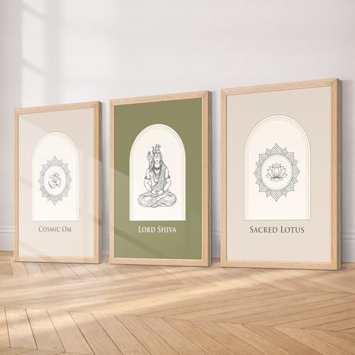 Inkspire Atelier Studio | Sacred Calm Hindu Gods Framed Wall Art ...