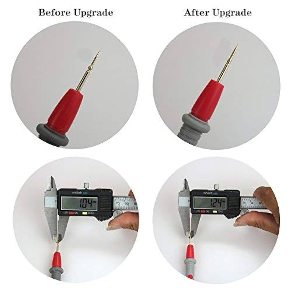 Banana Plug Digital Multimeter Probe Test Tester Leads Red Black Pair - .c