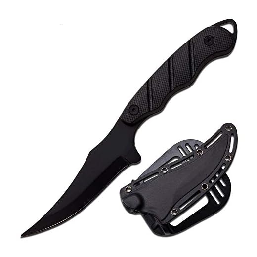 Snake Eye Tactical 9" Full Tang Tactical Knife with Sharpener and ABS Plastic Sheath (1148-BK)