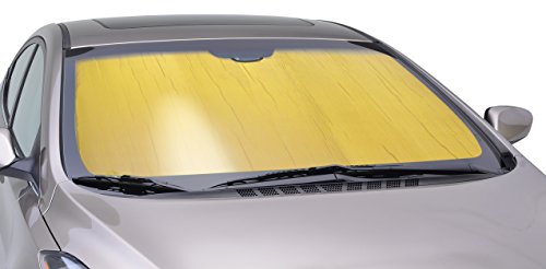 Intro-Tech DG-79A-G Custom Fit Windshield Sunshade for Select Dodge Challenger Models, w/Sensor, Gold