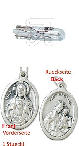 Preisvergleich Produktbild Unbekannt 10er Pack Glassockellampe 12V 0,03A mit Anhänger Herz Jesu