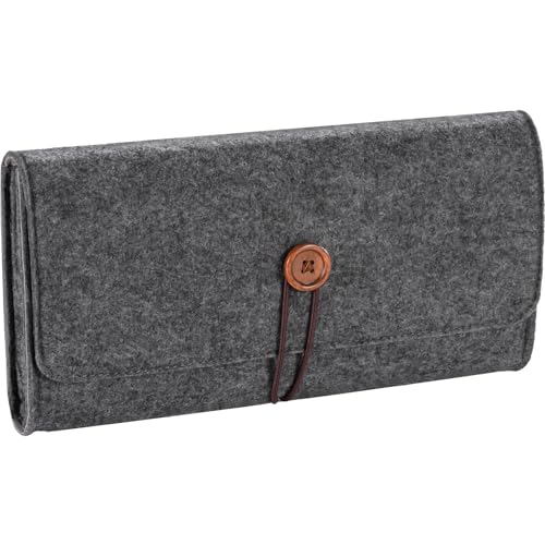 ProCase Filztasche für Nintendo Switch 2 2025, tragbare Slim Reisetasche mit 5 Spielkassettenhalterungen -Schwarz