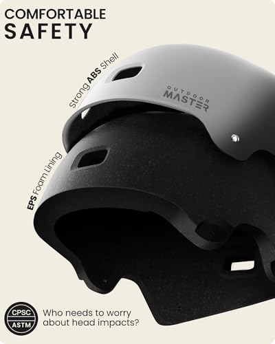 Image of OutdoorMaster Skateboard Cycling Helmet - Two Removable Liners Ventilation Multi-Sport Scooter Roller Skate Inline Skating Rollerblading for Kids, Youth & Adults