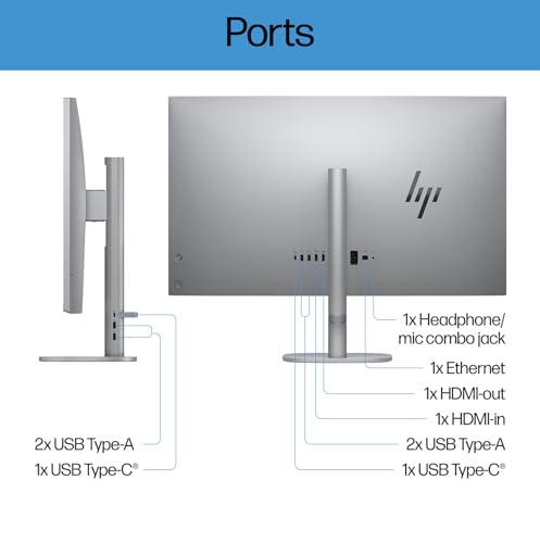 Image of HP OmniStudio X All-in-One Desktop PC 31.5 inch 4K UHD Display | Intel Ultra 7-256V, 16GB LPDDR5X, 8TB PCIe SSD, 5MP IR Webcam, WiFi 6E+BT 5.4, Dual 5W Speakers, Win11 Pro, Wireless KB /Mouse