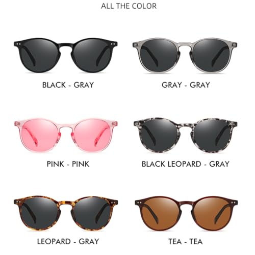 Lunettes de soleil rondes polarisées UV400 style rétro mixte