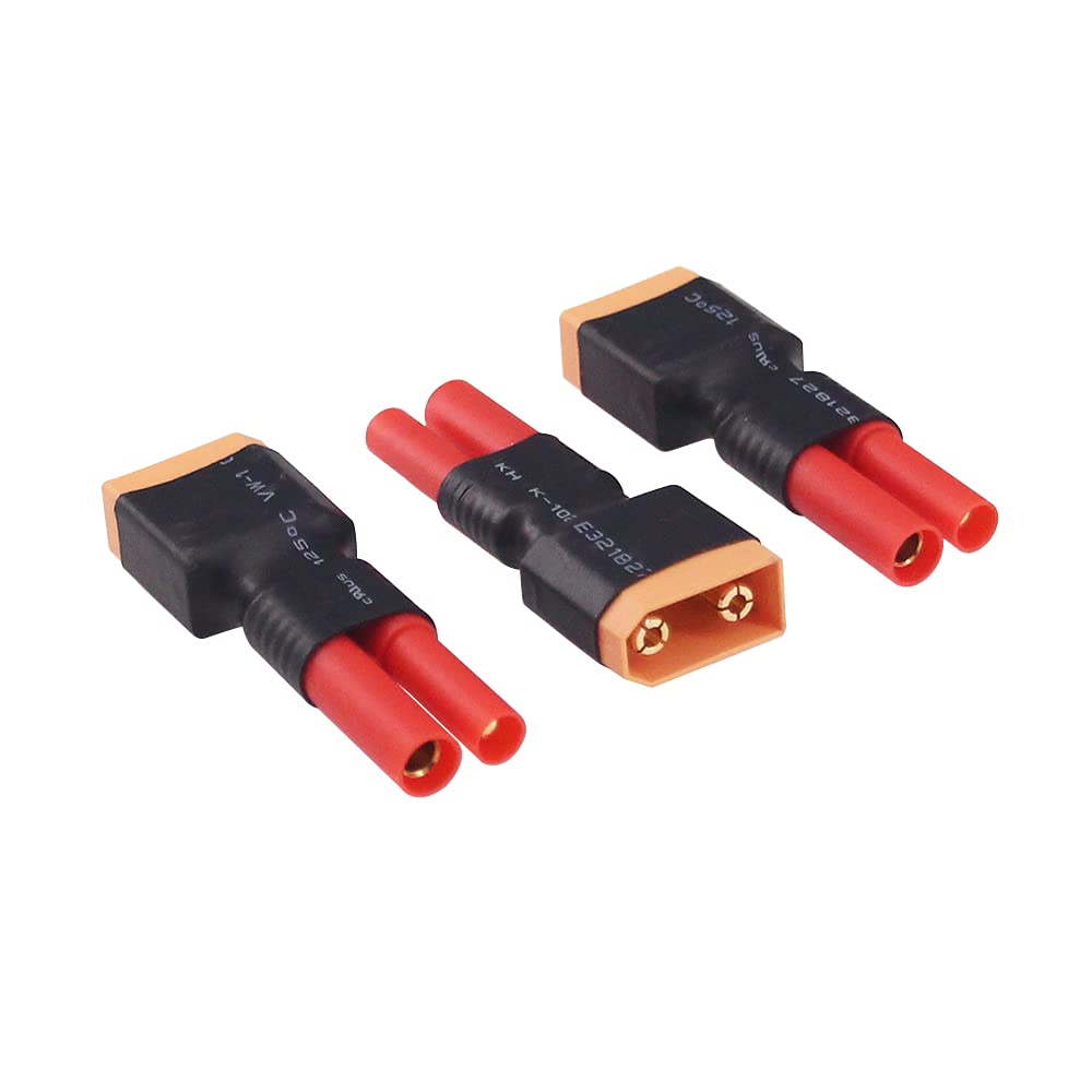 BDHI No Wires Adapter: XT90 Male to HXT 4MM Female w/Housing Adapter for Turnigy/Gens Ace(B166-3)