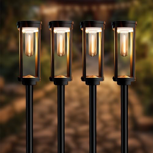SolarCentre® Lavenham Outdoor Solar Powered Garden Lights 4 Pack