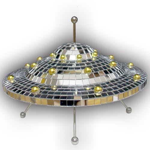 UFO �F���D �f�B�X�R�{�[�� ���B���e�[�W �~���[ ���� �f�R���[�V���� �I�[�i�����g �A�[�g �N���t�g �N���G�C�e�B�u �t���C���O �\�[�T�[ �f�B�X�R �~���[ �{�[�� �{�I�p�A�n���h���C�h�M�t�g �������낢 �N���X�}�X �f�R���[�V���� (9 x 6.3