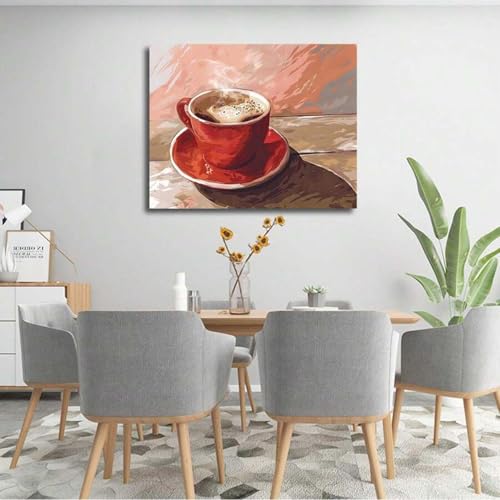 Décoration murale salle à manger tableau grains de café 80x120cm
