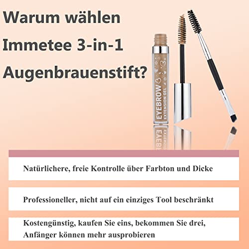 Viola House Eyebrow Tinted Gel, Long-Lasting Eyebrow Gel, Smudge-Proof, Transfer-Proof, Waterproof, Tinted Makeup Brow With Brush 15 Ml,0.5Fl Oz (Black) #TOP3