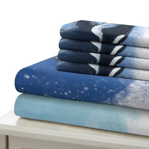 Linge de lit orque 3D en microfibre anti-plis avec fermeture éclair