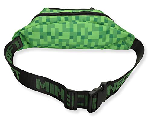 Sac banane Minecraft Creeper cadeau idéal noir et vert taille unique - 3