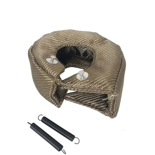 T25 T3 T4 T6 Car Turbocharger Fiberglass Turbo Shield Turbo Blanket High Temperature with 2 springs fastener (T6+steel wire and high silicon oxide)
