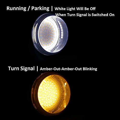 Nthreeauto 1157 Led Front Turn Signals 2 Inch Bullet Motorcycle Running Lights Smoked Lens Cover Compatible With Harley Dyna, Sportster, Street Glide, Road King, Softail 2Nd Gen Smd Bulbs #TOP3