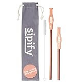 Flow-Limiting Dysphagia Straw for Safe Drinking | Aerating Straw for Elderly & Dysphagia Patients | Reusable Stainless Steel Straw with Soft Silicone Tip | Dishwasher Safe | 2 Pack