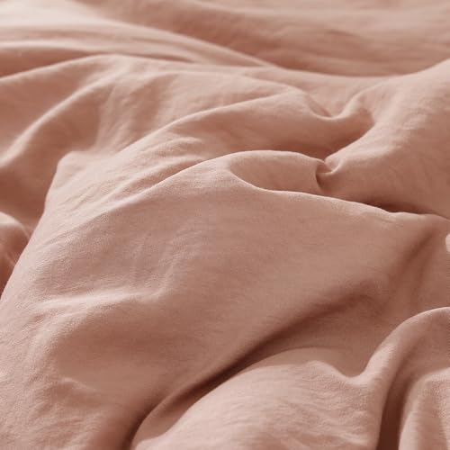 Image of Twin XL Comforter Set- 5 Pieces Prewashed Bed in a Bag Twin Bedding Sets | Soft All Season Comforter with Sheets, Pillow Sham & Pillowcase,Clay Pink