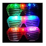 12 pieces Flashing LED Light up Slotted Shutter Sunglasses Shades Party Favors Bag Fillers (12) - Image 5