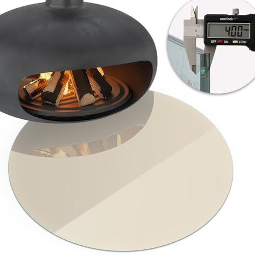 Placa de vidrio templado para chimenea resistente a chispas y arañazos con seguridad térmica 6