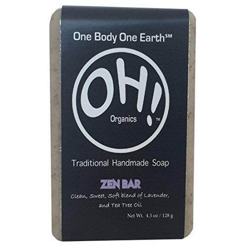 Zen Bar Organic Comfrey With Tea Tree And Lavender Essential Oil Scent Handmade, Organic, All Natural, Vegan Non-GMO Soap Bar 4.5 oz Moisturizing Cleansing For Women, Men, Teens and Body, Face, Hands.