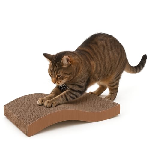 Kratzbrett für Katzen - beidseitig verwendbar - mit Catnip für mehr Spielspaß - 47 x 25 x 5,5 cm - aus recycelbarem Karton - Flamingo Katzen Kratzbrett Kwano Kratzbrett für Katzen - beidseitig verwendbar - mit Catnip für mehr Spielspaß - 47 x 25 x 5,5 cm - aus recycelbarem Karton - Flamingo Katzen Kratzbrett Kwano
