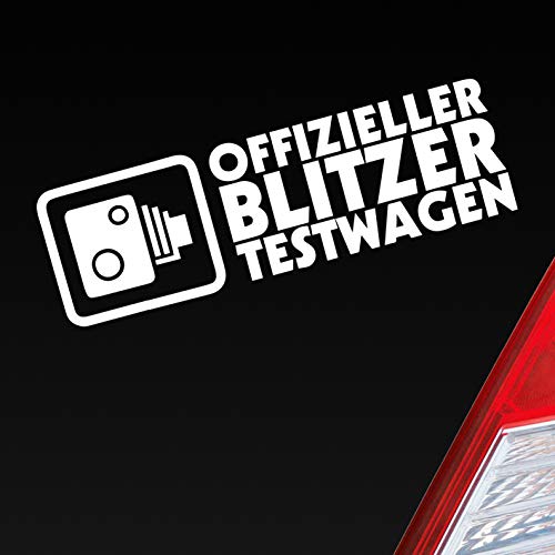 Hellweg Druckerei Offizieller Blitzer Testwagen Tuning Racing Auto Aufkleber Sticker Heckscheibenaufkleber