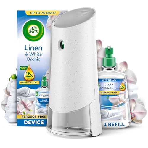 Air Wick Linen & White Orchid Aerosol-Free Automatic Spray Kit Lasts up to 70 Days Air Freshener