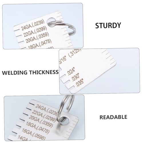 Homoyoyo 2 piezas Calibrador de Inspección de Grosor de Metal Herramienta de Medición Medidor de Temperatura Medidor de Soldadura Fácil de Leer Herramienta Portátil miniatura 6