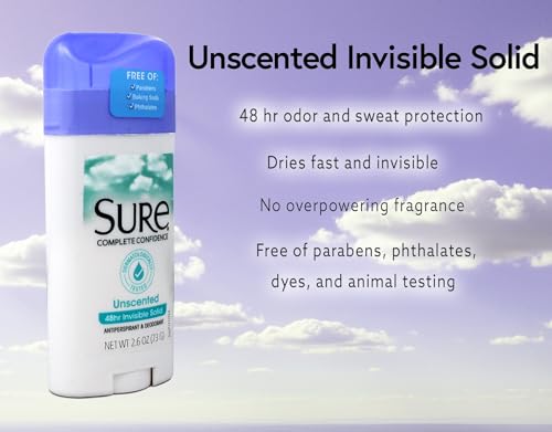 Sure Desodorante Antitranspirante Invisible Sólido Sin Aroma 2.60 oz Pack 10 miniatura 7