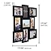 Melannco 18 x 18 Inch 9 Opening Photo Collage Frame, Displays Four 4x6 and Five 6x4 Inch Photos, Black