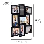 Melannco 18 x 18 Inch 9 Opening Photo Collage Frame, Displays Four 4x6 and Five 6x4 Inch Photos, Black - Image 3